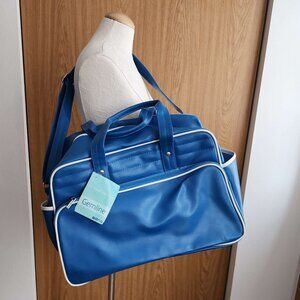 Gemline NWT Cerulean Blue and White Vintage Weekender Bag
